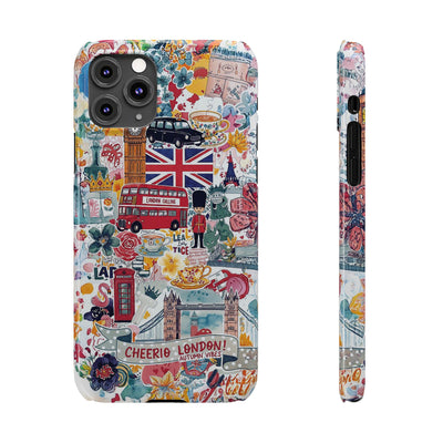 Slim London England Coquette Collage Cute Phone Case for Iphone 17 - | iPhone 16 Pro Max Case | iPhone 15 Case Iphone 14 13 12 11 10 9 8 7 - Studio40ParkLane