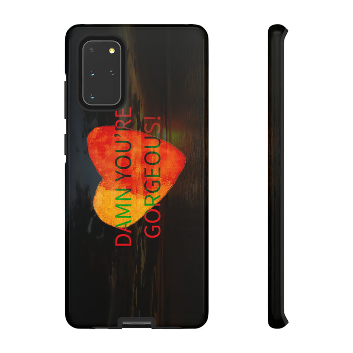 Cute Samsung Phone Case | Aesthetic Samsung Phone Case | Sunset Heart | Galaxy S23, S22, S21, S20 | Luxury Double Layer | Cool - Studio40ParkLane
