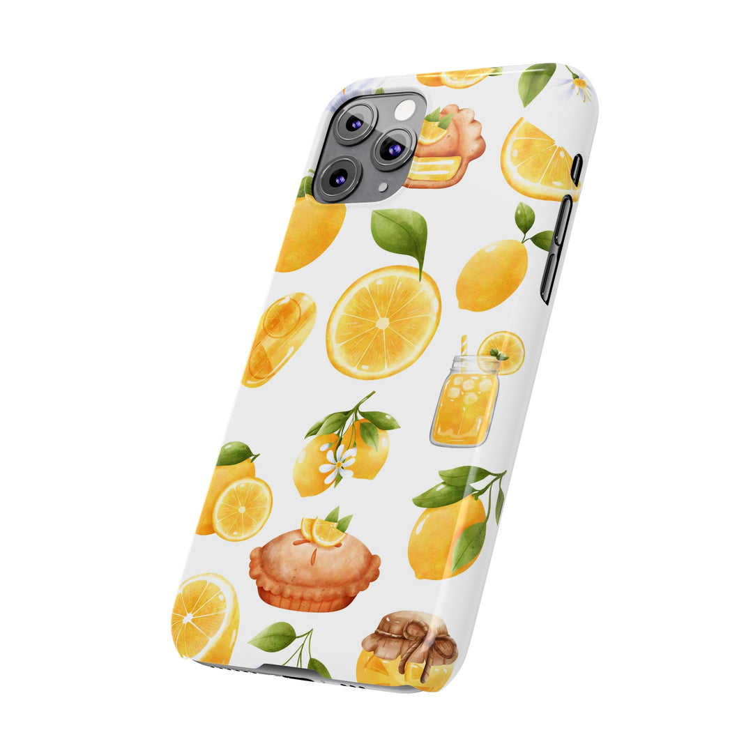 Slim Cute Phone Cases for Iphone - | iPhone 15 Case | iPhone 15 Pro Max Case, Iphone 14 Case, Iphone 14 Pro Max, Iphone 13, Summer Fruit Lemon - Studio40ParkLane