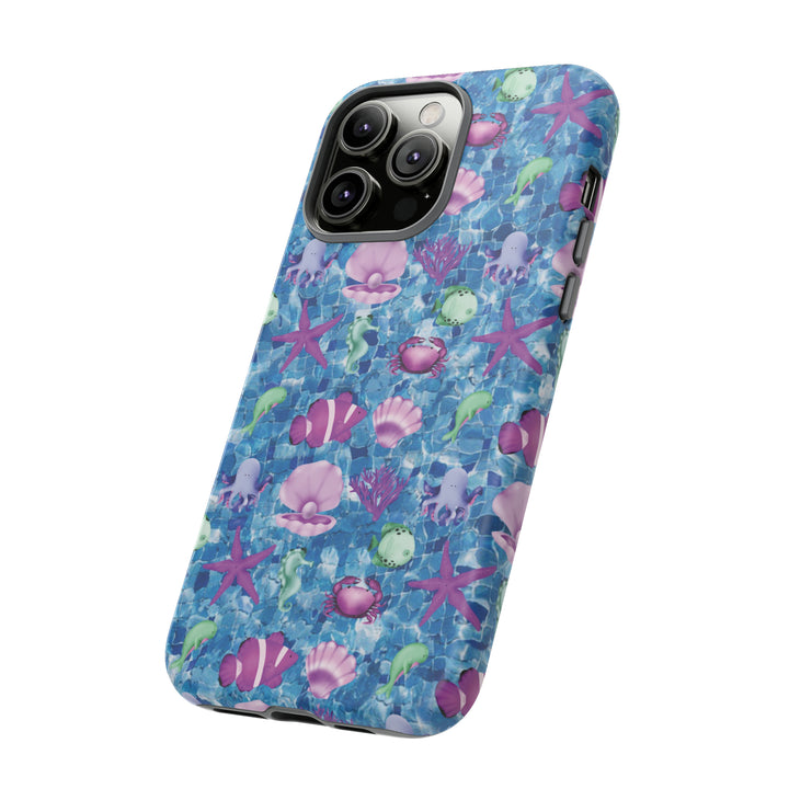 Cute IPhone Case | Blue Pink Under The Sea, iPhone 15 Case | iPhone 15 Pro Case, Iphone 14 Case, Iphone 14 Pro Max Case, Protective Iphone Case - Studio40ParkLane