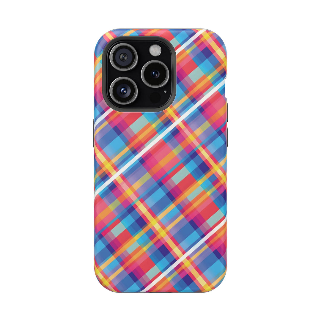 Checkered Plaid Magsafe Gift for Her Cute Phone Case for Iphone, | iPhone 16 | iPhone 15 Pro Max, Iphone 14 Pro Max, 13 12 11 10 9 8 7 - Studio40ParkLane
