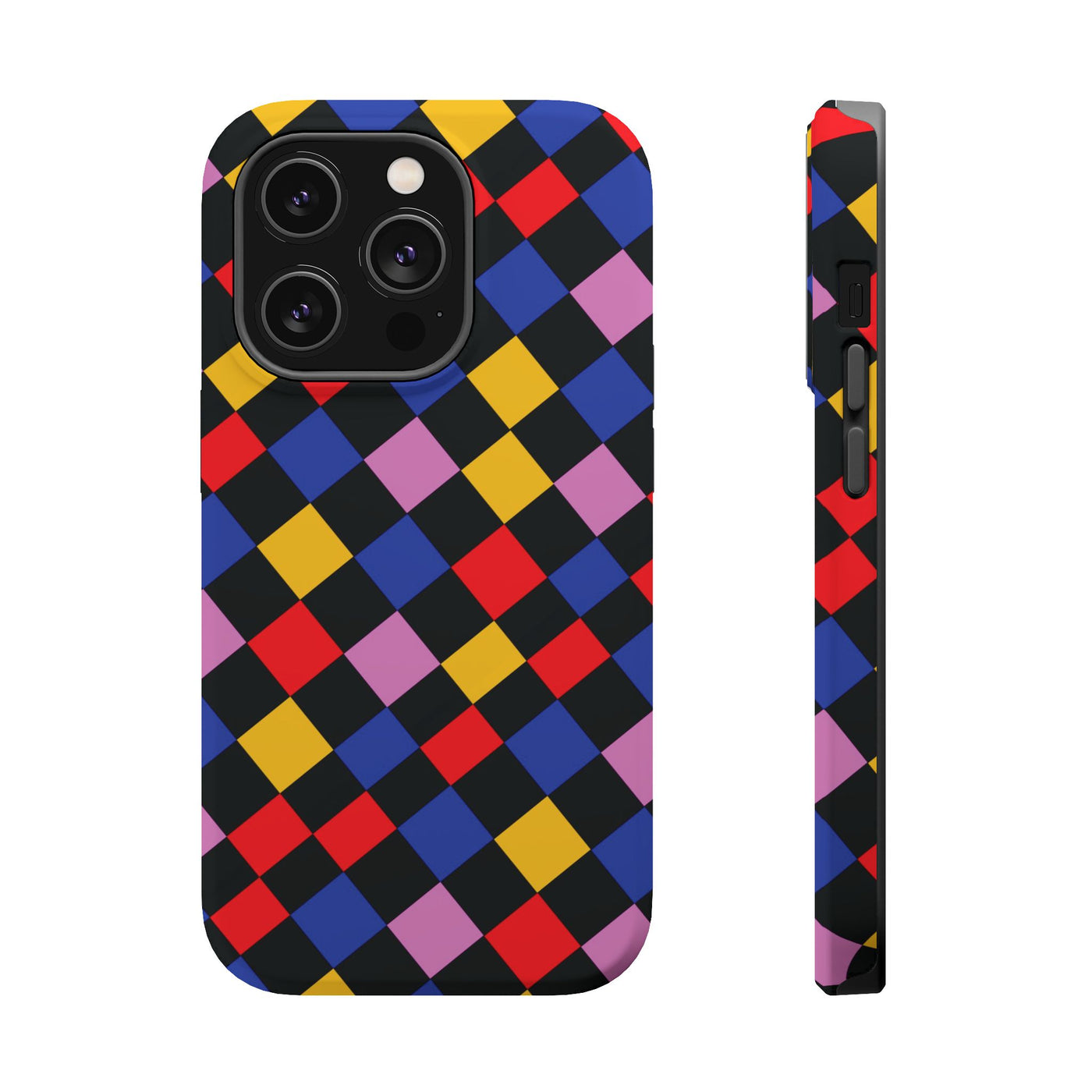 Aesthetic Colorful Checkerboard Tough Magsafe Phone Case - For iPhone 17 Pro Max iPhone 16 Pro iPhone 15 Iphone 14 Plus 13 Pro 12 11 Gift - Studio40ParkLane