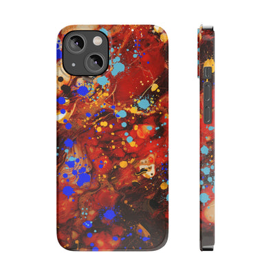 Slim Cute iPhone Cases - | iPhone 15 Case | iPhone 15 Pro Max Case, Iphone 14 Case, Iphone 14 Pro Max, Iphone 13, Fall Marble Paint Splash