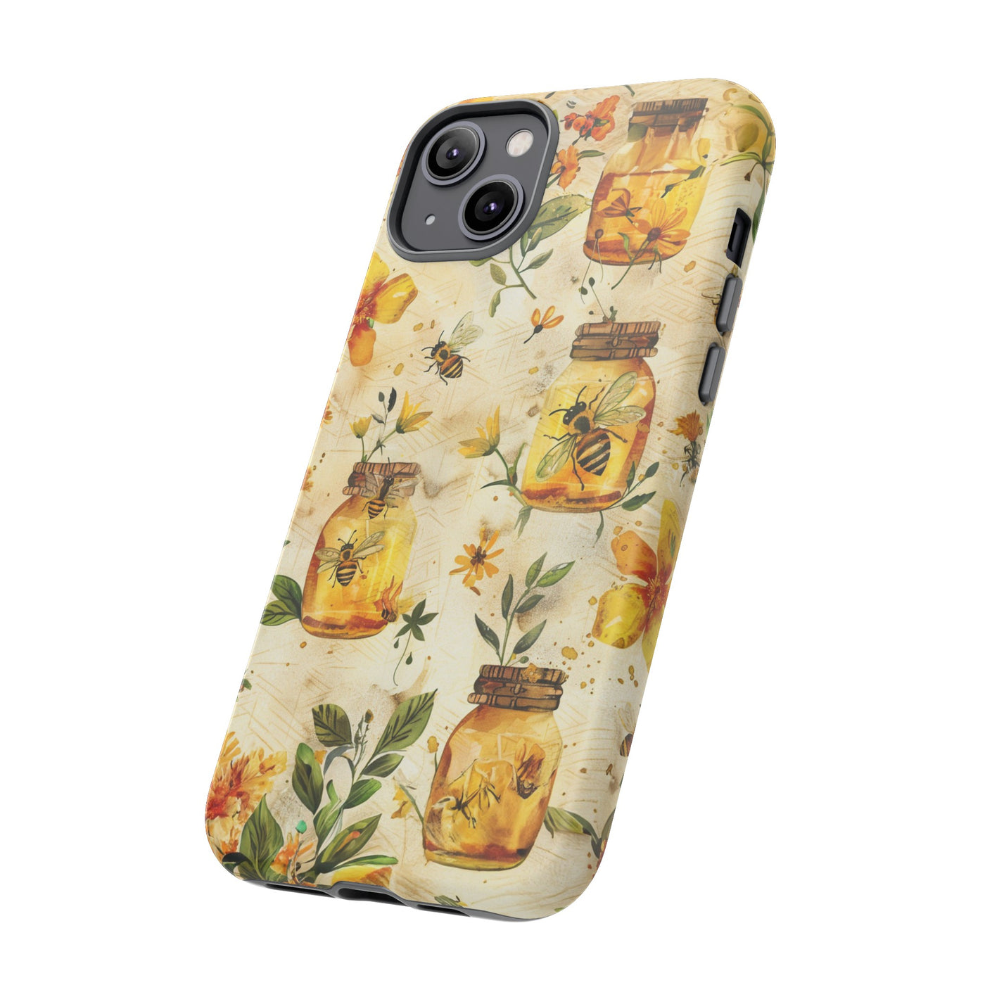 Impact Resistant, Honey Bees, Cute Phone Cases for Samsung S24, S23, S22, S21, IPhone 15 pro Iphone 14 pro Iphone 13 IPhone 12 Iphone 11