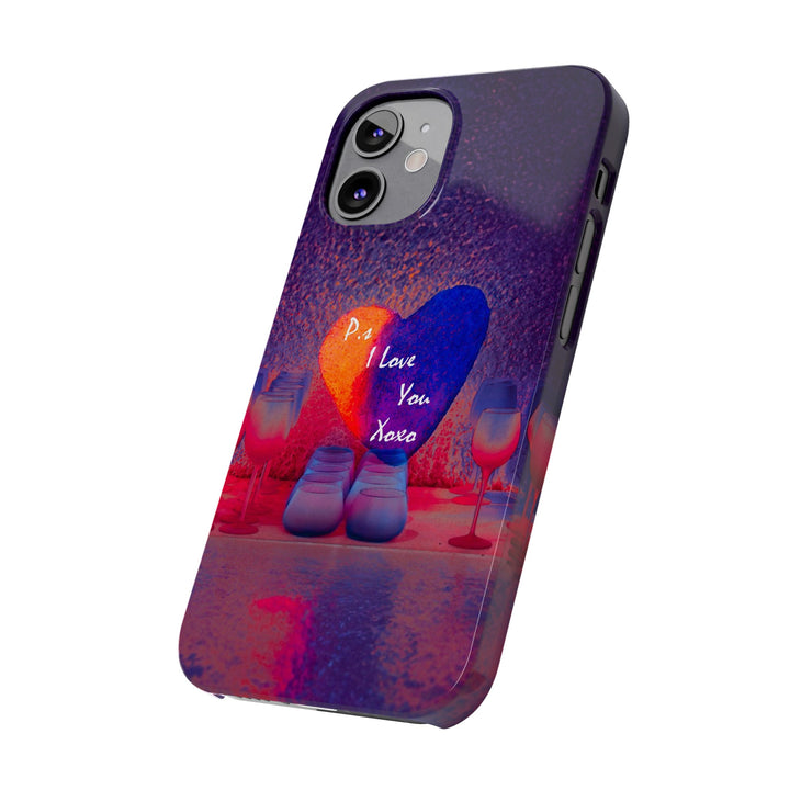 Slim Cute Phone Cases for Iphone - | iPhone 15 Case | iPhone 15 Pro Max Case, Iphone 14 Case, Iphone 14 Pro Max, Iphone 13, PS I Love You Heart - Studio40ParkLane