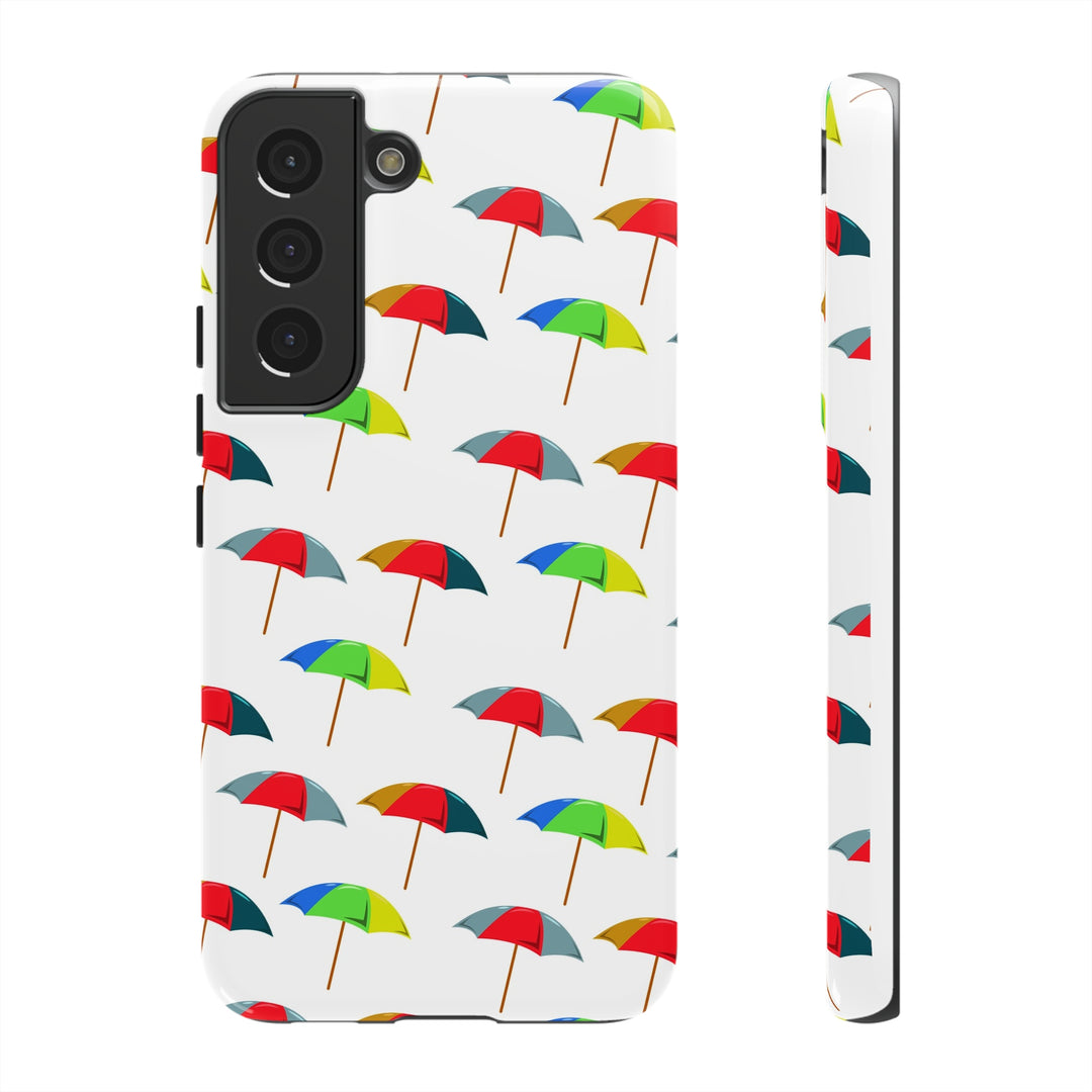 Cute Samsung Phone Case | Aesthetic Samsung Phone Case | Galaxy S23, S22, S21, S20 | Colorful Beach Parasols, Protective Phone Case - Studio40ParkLane
