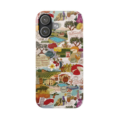 Slim Italy Tuscany Coquette Collage Cute Phone Case for Iphone 17 - | iPhone 16 Pro Max Case | iPhone 15 Case Iphone 14 13 12 11 10 9 8 7 - Studio40ParkLane