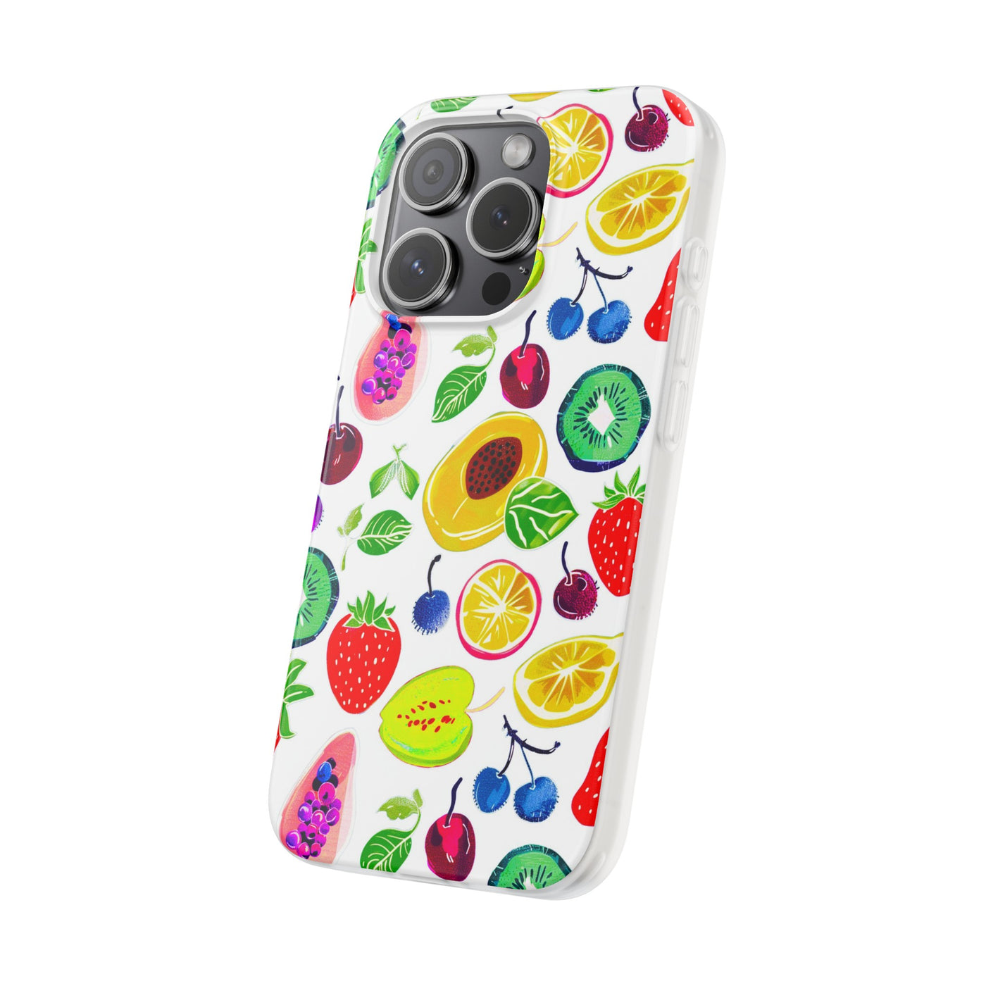 Cute Flexi Phone Cases, Summer Fruit Mix, Compatible with Samsung Galaxy S23, Samsung S22, Samsung S21, Samsung S20, Galaxy S20 Ultra