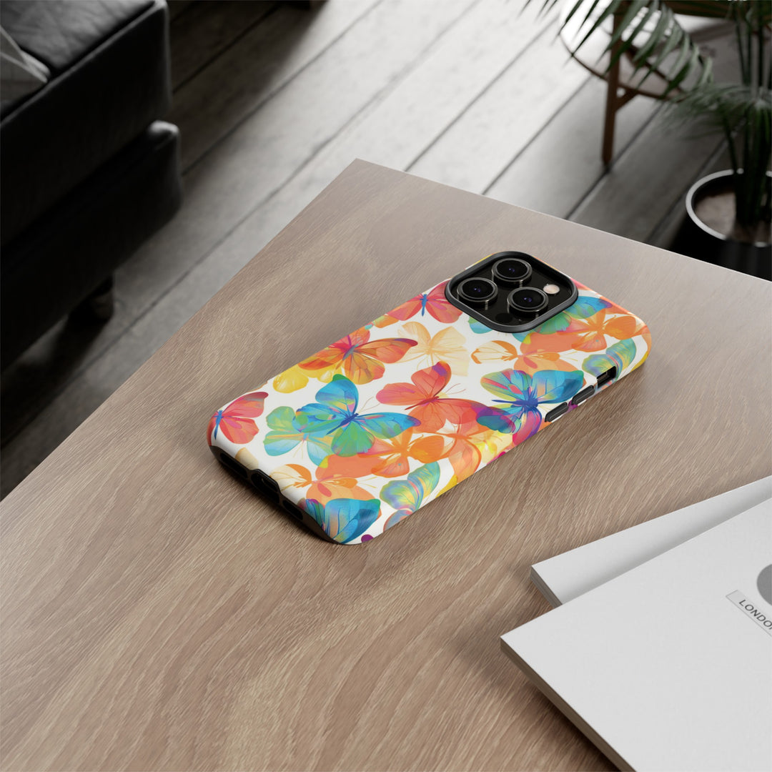 Cute Samsung Case | Cool Iphone Case | Summer Bright Butterflies, Samsung S24, S23, S22, S21, IPhone 15 Case | Iphone 14 Case, Iphone 13 Case - Studio40ParkLane