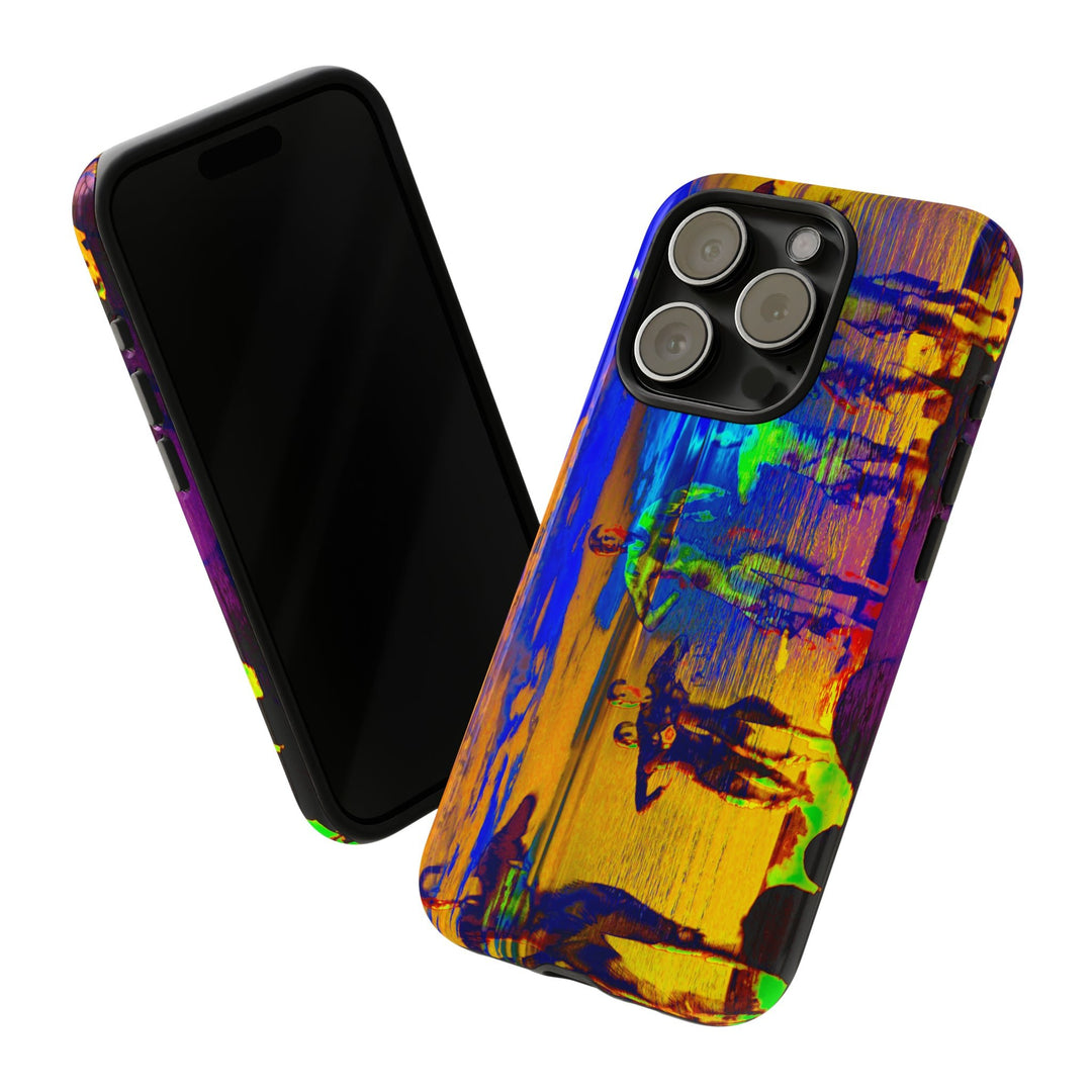 Cute IPhone Case | iPhone 15 Case | iPhone 15 Pro Max Case, Iphone 14 Case, Iphone 14 Pro Max Case IPhone Case for Art Lovers, Sunset Dance Blue Yellow - Studio40ParkLane