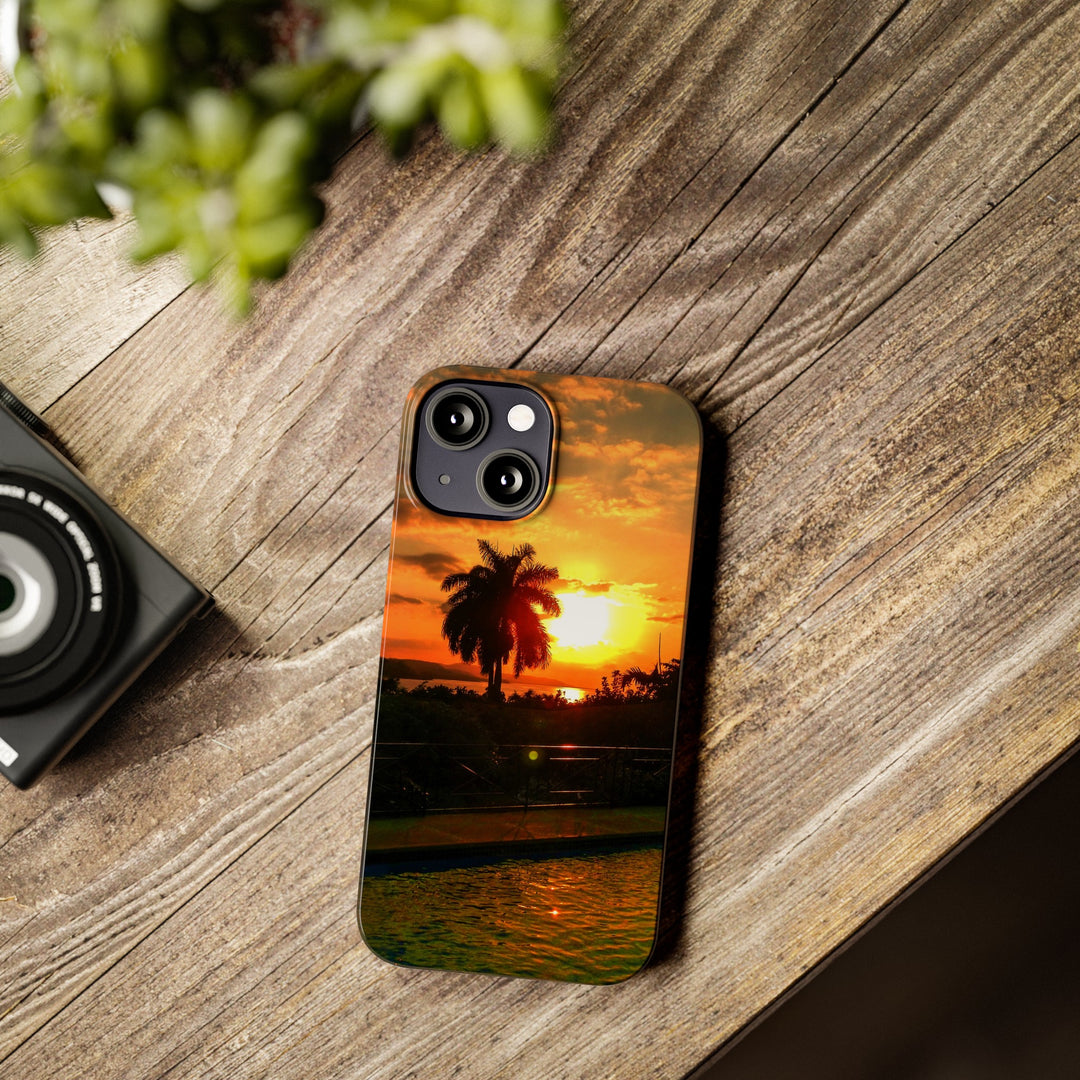Slim Cute Phone Cases for Iphone - | iPhone 15 Case | iPhone 15 Pro Max Case, Iphone 14 Case, Iphone 14 Pro Max, Iphone 13, Summer Jamaica Sunset - Studio40ParkLane