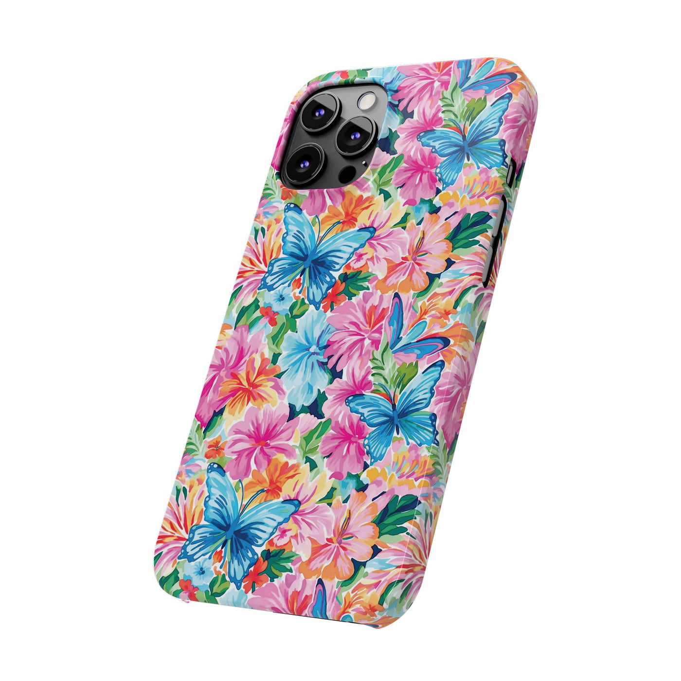 Slim Butterflies Flowers Gift for Her Cute Phone Cases for Iphone 16 Pro Max | iPhone 15 Case | iPhone 15 Pro Max Case, Iphone 14, 13, 12, 11, 10, 8, 7