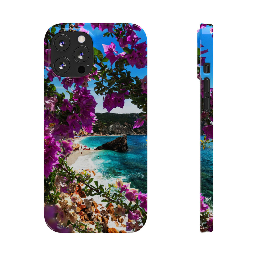 Slim Bougainvillea Sea View Cute Phone Cases for Iphone | iPhone 15 Case | iPhone 15 Pro Max Case, Iphone 14, Iphone 14 Pro Max, Iphone 13 - Studio40ParkLane