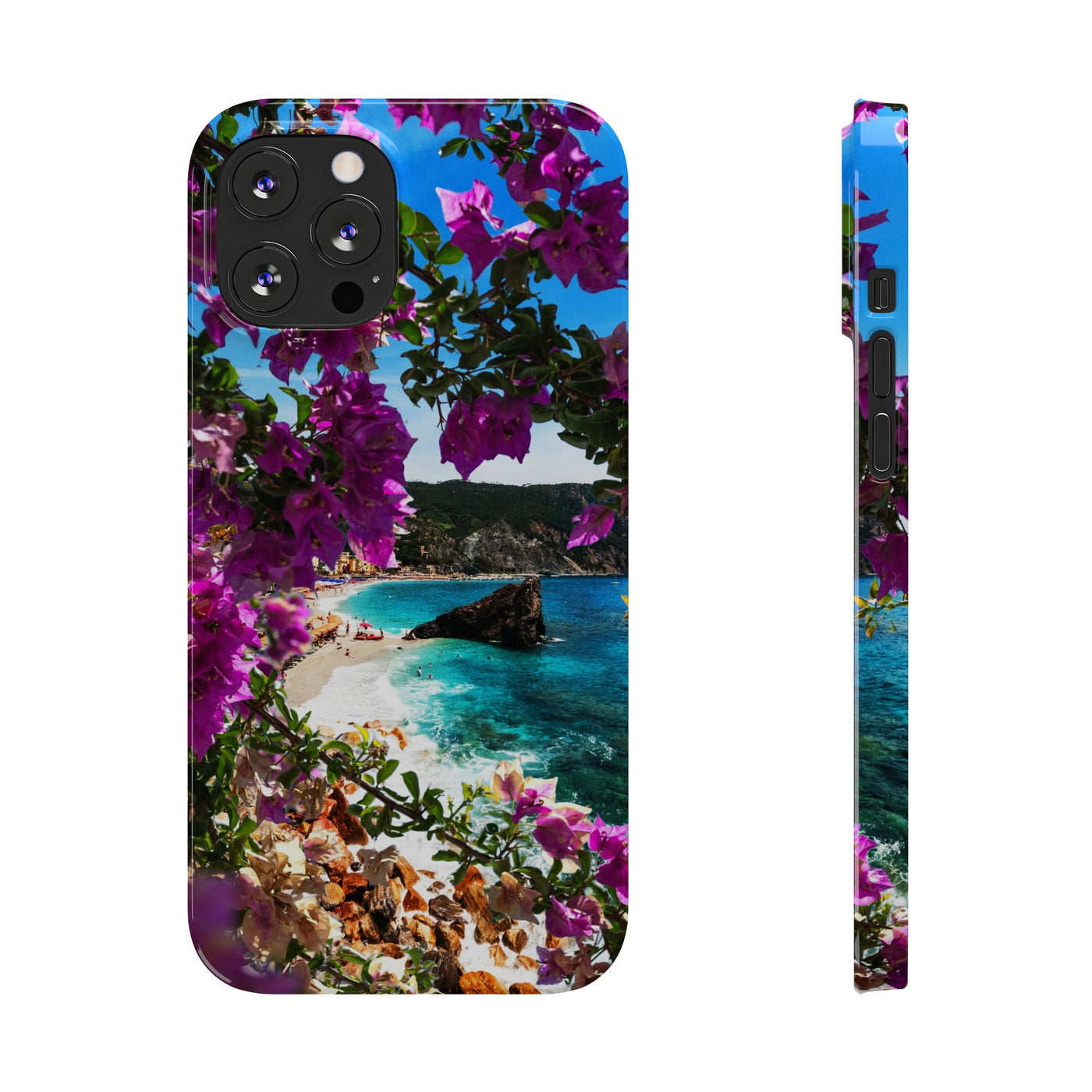 Slim Bougainvillea Sea View Cute Phone Cases for Iphone  | iPhone 15 Case | iPhone 15 Pro Max Case, Iphone 14, Iphone 14 Pro Max, Iphone 13