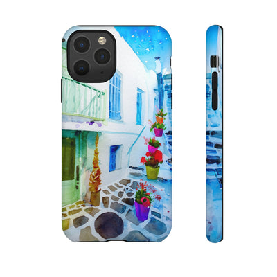 Impact Resistant, Greece House, Cute Phone Cases for Samsung S24, S23, S22, S21, IPhone 15 pro Iphone 14 pro Iphone 13 IPhone 12 Iphone 11