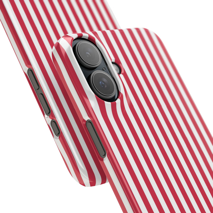 Slim Custom Personalized Winterberry Red Striped Phone Case for Iphone 17 - | iPhone 16 Pro Max Case | iPhone 15 Case Iphone 14 13 12 11 10 9 8 - Studio40ParkLane