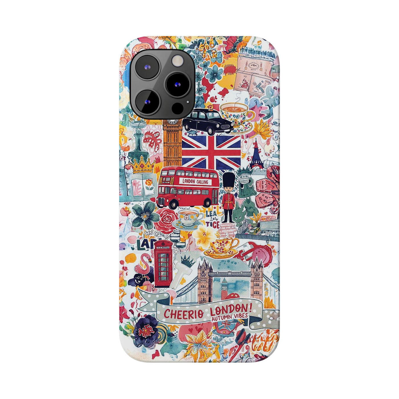 Slim London England Coquette Collage Cute Phone Case for Iphone 17 - | iPhone 16 Pro Max Case | iPhone 15 Case Iphone 14 13 12 11 10 9 8 7 - Studio40ParkLane
