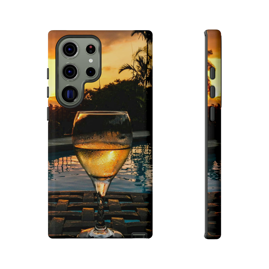 Samsung Galaxy Phone Case | Galaxy S23, S22, S21, S20 | Luxury Case Double Layered | Impact Resistant | Fashionable - Wine Glass 1 - Studio40ParkLane