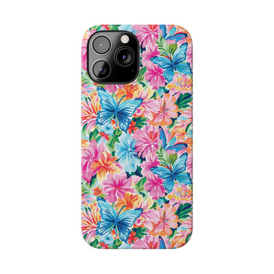 Slim Butterflies Flowers Gift for Her Cute Phone Cases for Iphone 16 Pro Max | iPhone 15 Case | iPhone 15 Pro Max Case, Iphone 14, 13, 12, 11, 10, 8, 7