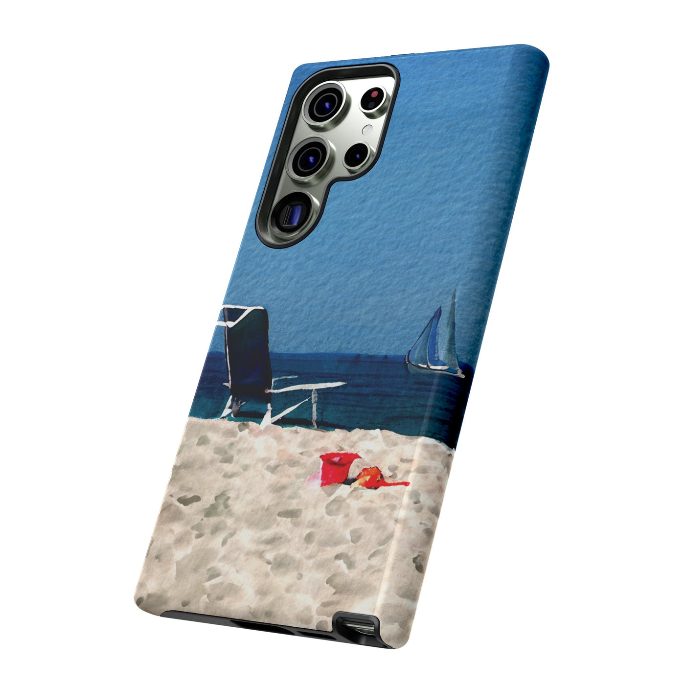 Cute Samsung Case | Cool Iphone Case | Summer Blue Beach Chair, Samsung S24, S23, S22, S21, IPhone 15 Case | Iphone 14 Case, Iphone 13 Case