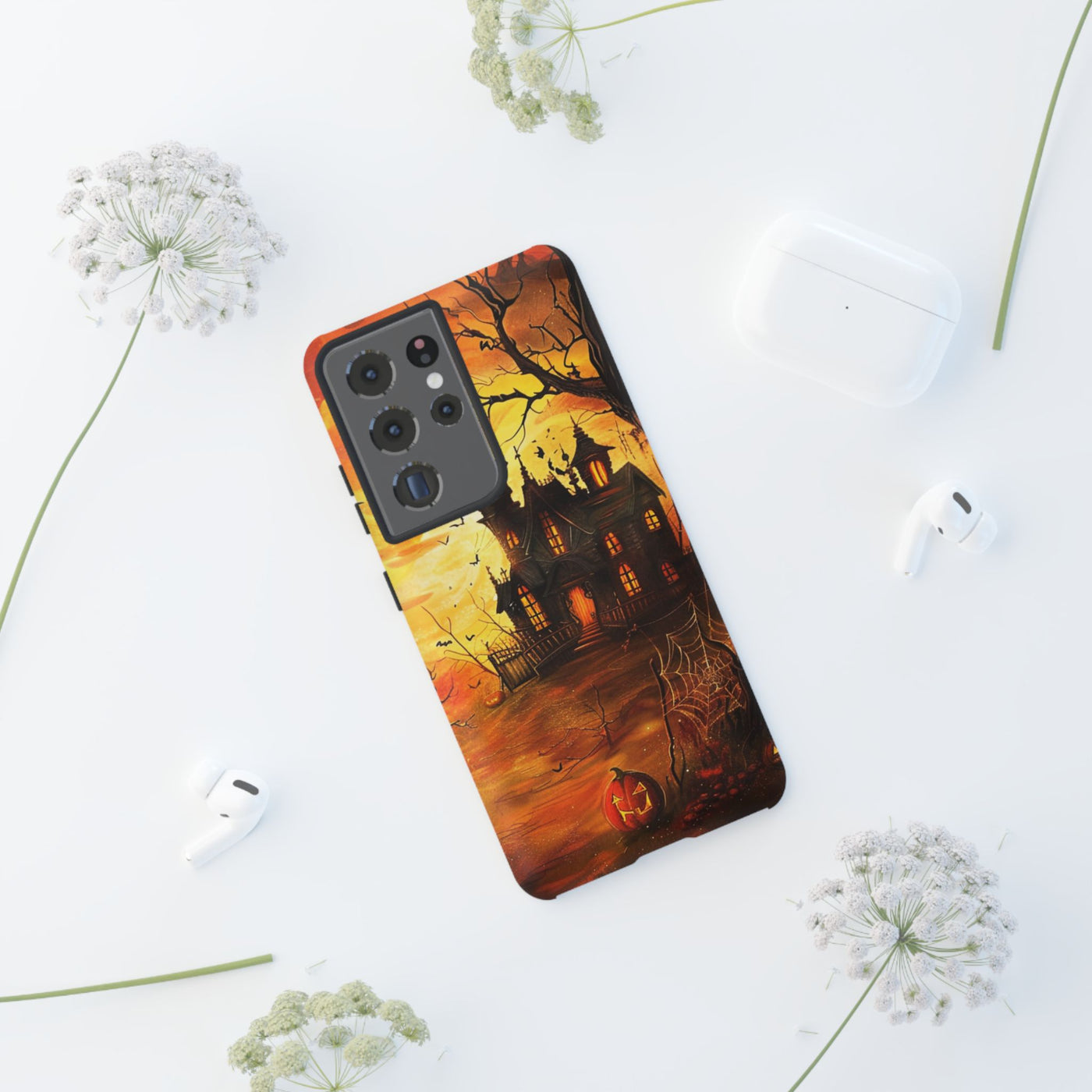 Halloween Spooky Impact Resistant, Cute Phone Cases for Samsung S24, S23, S22, S21, IPhone 15 pro Iphone 14 pro Iphone 13 IPhone 12 Iphone 11