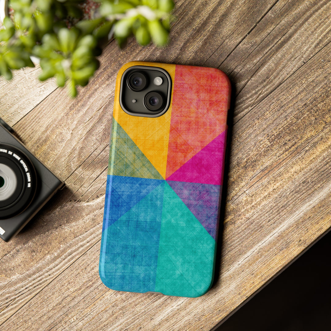 Impact Resistant, Colored Shapes, Cute Phone Cases for Samsung S24, S23, S22, S21, IPhone 15 pro Iphone 14 pro Iphone 13 IPhone 12 Iphone 11 - Studio40ParkLane
