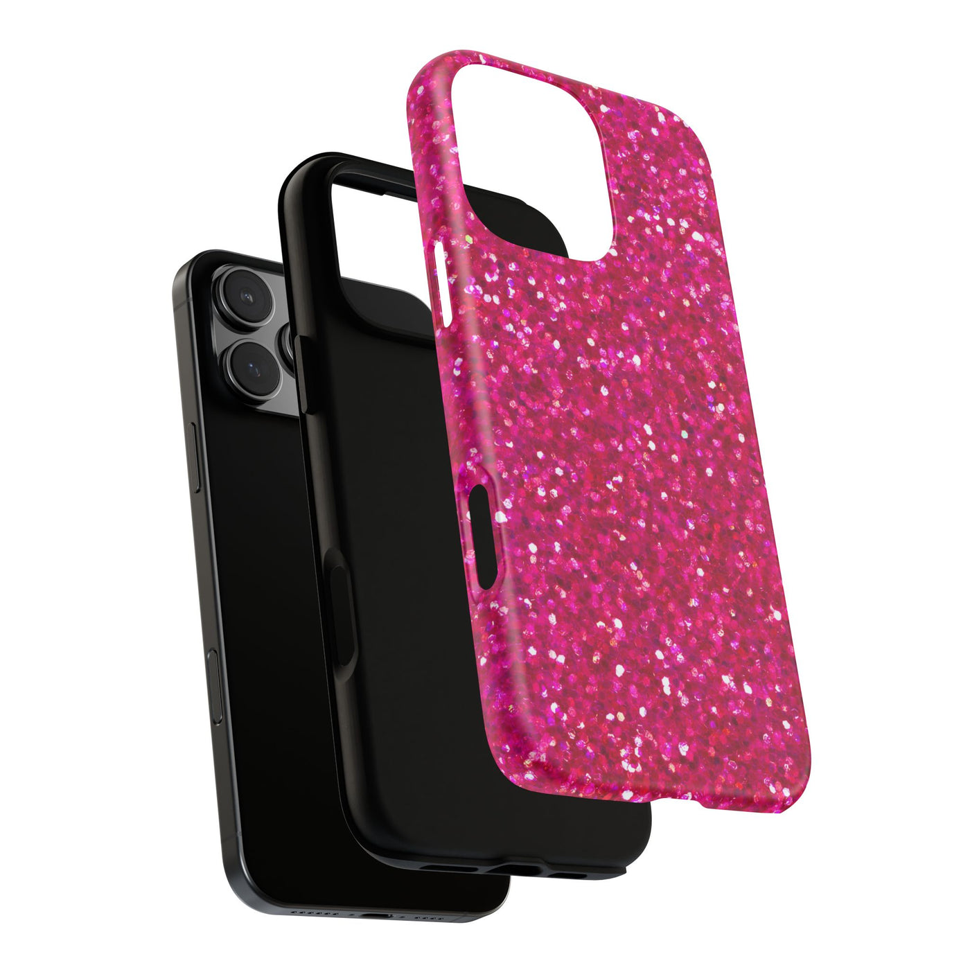 Pink Glitter Cute Phone Case, for IPhone 16 pro Max | Iphone 15, Iphone 14, IPhone 13 Case, 11 8 7, Samsung Galaxy S24, S23, S22, S21, 2 Layer Protection