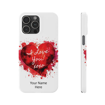 Slim Custom Personalized Valentine Love Gift for Her Cute Phone Cases for Iphone 16 Pro Max | iPhone 15 Case | iPhone 15 Pro Max Case, Iphone 14, 13, 12, 11, 10, 8, 7