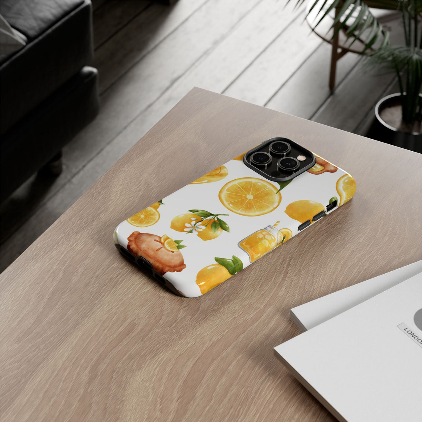 Impact Resistant, Lemon Fruit Pie, Cute Phone Cases for Samsung S24, S23, S22, S21, IPhone 15 pro Iphone 14 pro Iphone 13 IPhone 12 Iphone 11