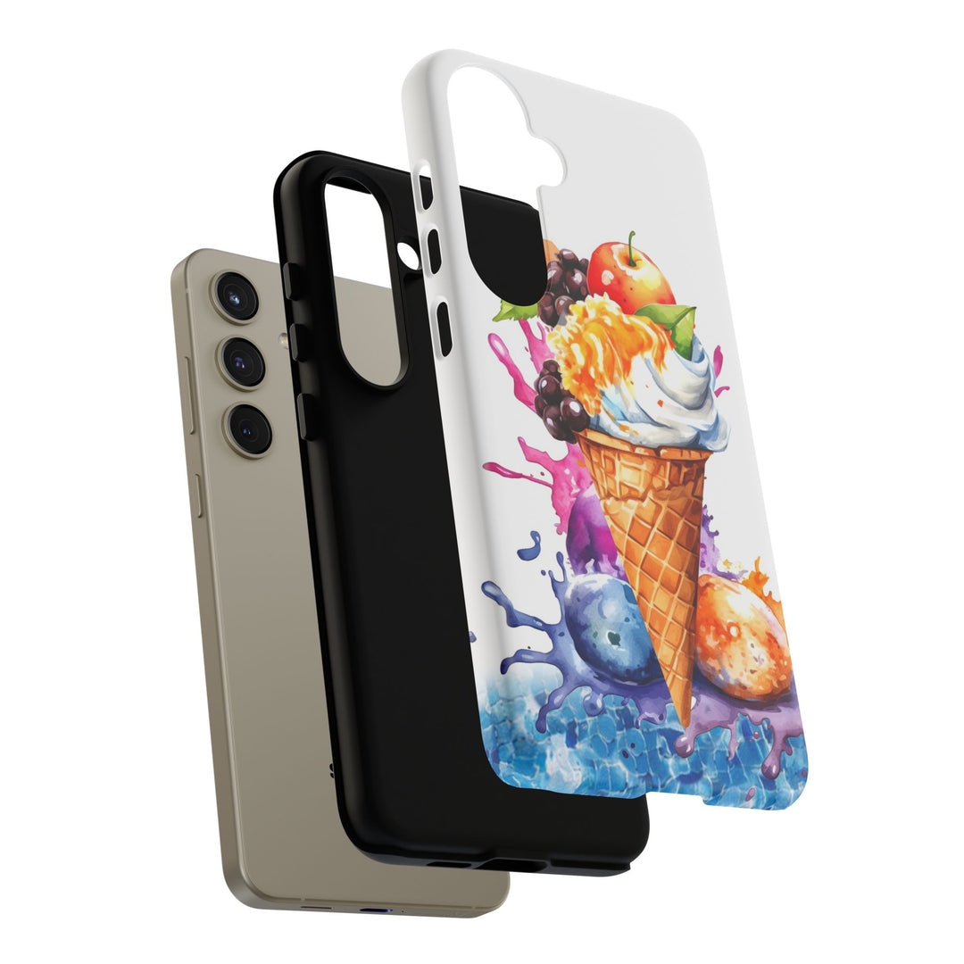 Impact Resistant, Summer Ice Cream Cone, Cute Phone Cases for Samsung S24, S23, S22, S21, IPhone 15 pro Iphone 14 pro Iphone 13 IPhone 12 Iphone 11 - Studio40ParkLane