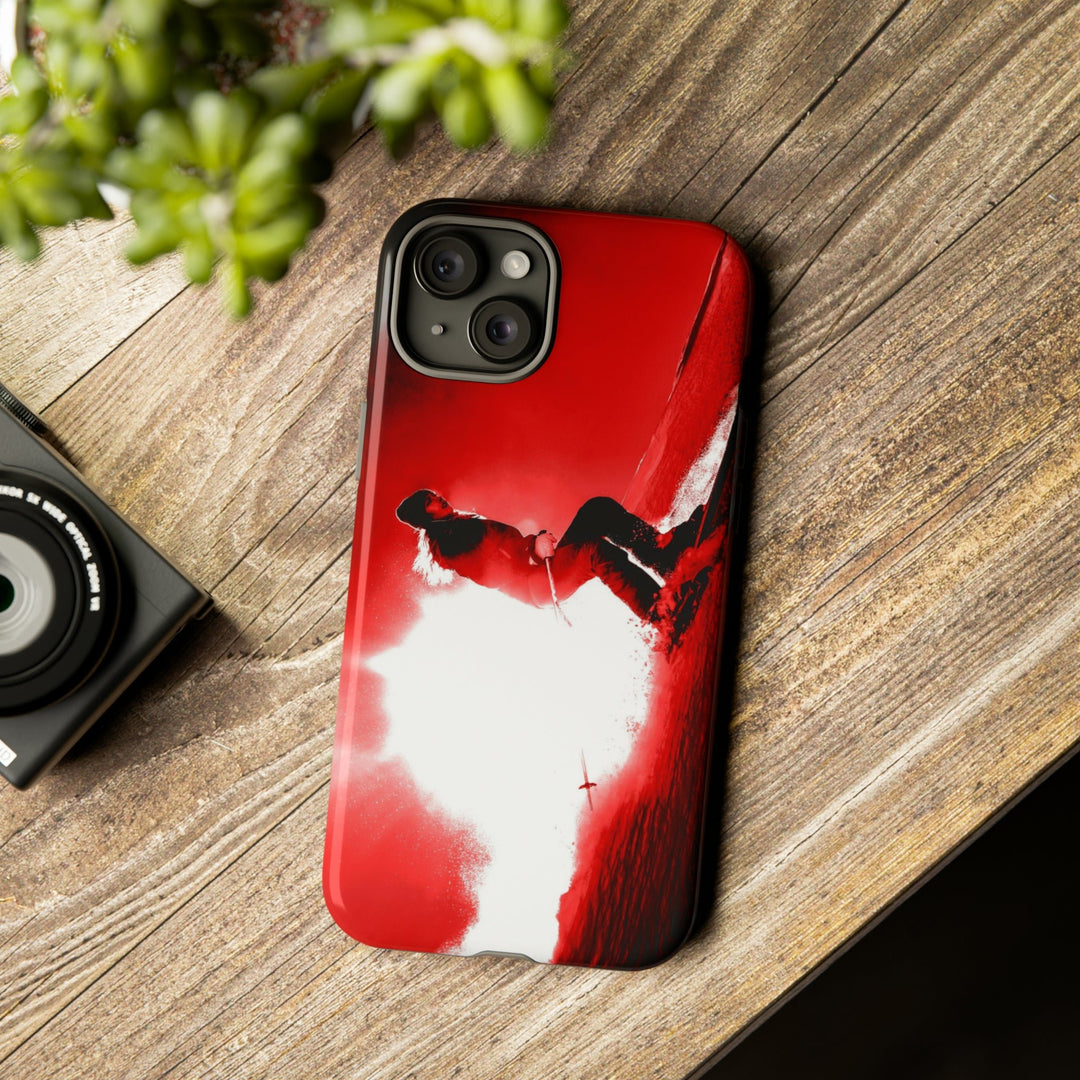 Cute IPhone Case | iPhone 15 Case | iPhone 15 Pro Max Case, Iphone 14 Case, Iphone 14 Pro Max Case IPhone Case for Art Lovers - Red Skier - Studio40ParkLane
