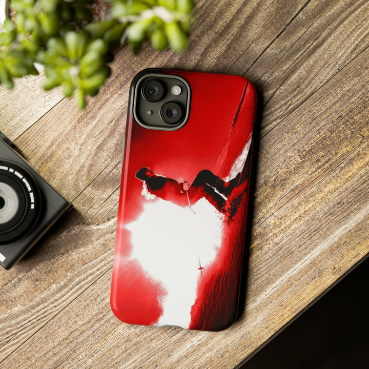 Cute IPhone Case | iPhone 15 Case | iPhone 15 Pro Max Case, Iphone 14 Case, Iphone 14 Pro Max Case IPhone Case for Art Lovers - Red Skier - Studio40ParkLane