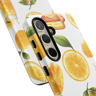 Impact Resistant, Lemon Fruit Pie, Cute Phone Cases for Samsung S24, S23, S22, S21, IPhone 15 pro Iphone 14 pro Iphone 13 IPhone 12 Iphone 11