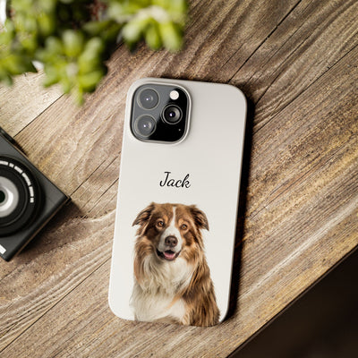 Custom Pet Phone Cases Dog Phone Cases Cat Phone Cases for Iphone 16, 15, 14, 13, 12, 11, 8, 7 Custom Name Personalized Phone Case