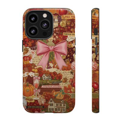 New England Fall Coquette Collage Tough Premium Phone Case - For iPhone 16 Pro Max iPhone 15 Pro iPhone Iphone 14 Plus 13 Pro 12 11 10 XR XS
