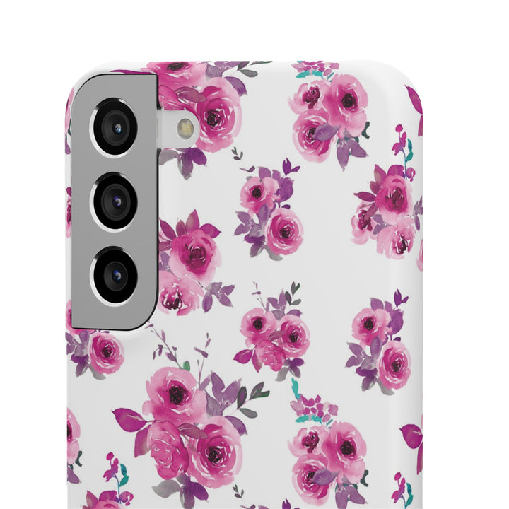 Sleek Snap Flowers Gift for Her Cute Phone Case for iPhone 16 15 14 13 12 11 X Xs Max Xr Pro Plus Samsung Galaxy S24 S23 S22 S21 S20 Ultra