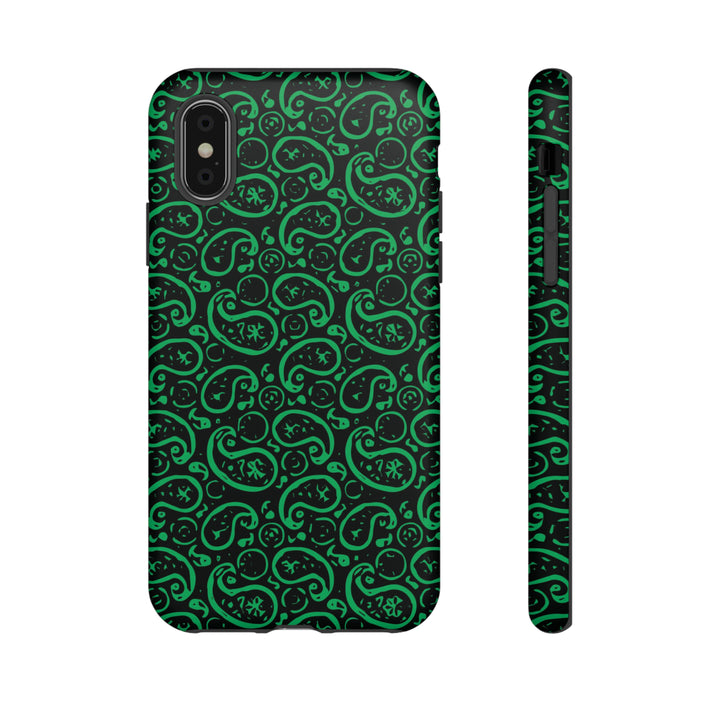 Cute IPhone Case | iPhone 15 Case | iPhone 15 Pro Max Case, Iphone 14 Case, Iphone 14 Pro Max Case IPhone Case for Art Lovers, Paisley Green - Studio40ParkLane