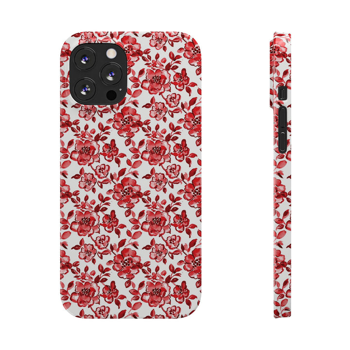 Slim Red Chinoiserie Gift for Her Cute Phone Cases for Iphone 16 Pro Max | iPhone 15 Case | iPhone 15 Pro Max Case, Iphone 14, Iphone 14 Pro Max, Iphone 13 12 11 8 7 - Studio40ParkLane