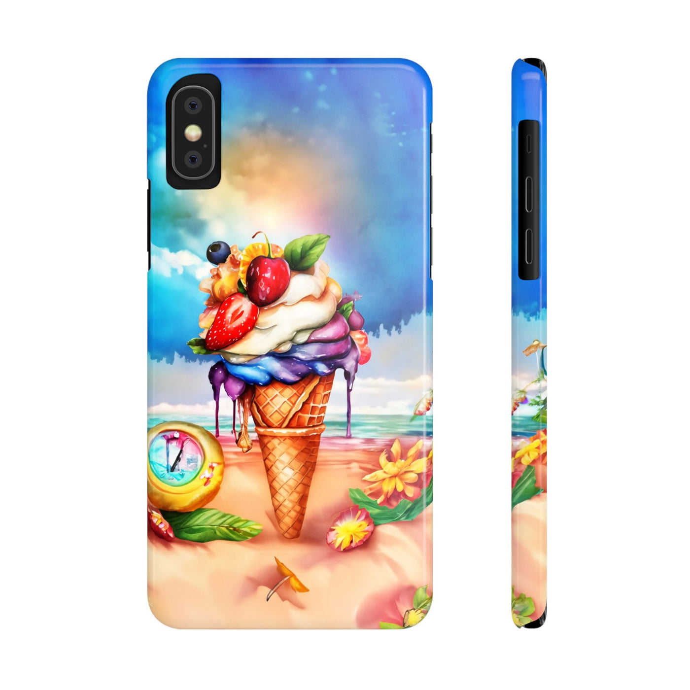 Slim Summer Ice Cream Cone Slim Cute Phone Cases for Iphone  | iPhone 15 Case | iPhone 15 Pro Max Case, Iphone 14, Iphone 14 Pro Max, Iphone 13