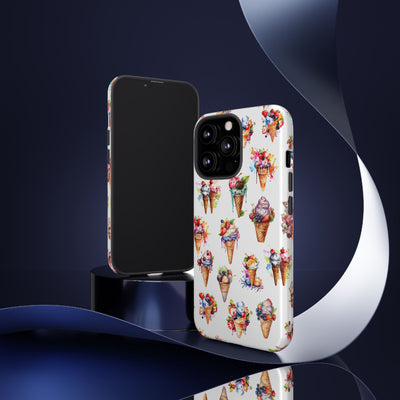 Impact Resistant, Summer Icecream, Cute Phone Cases for Samsung S24, S23, S22, S21, IPhone 15 pro, Iphone 14 pro, Iphone 13 IPhone 12, Iphone 11