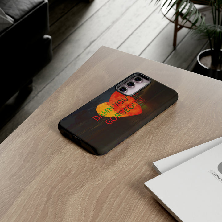 Cute Samsung Phone Case | Aesthetic Samsung Phone Case | Sunset Heart | Galaxy S23, S22, S21, S20 | Luxury Double Layer | Cool - Studio40ParkLane