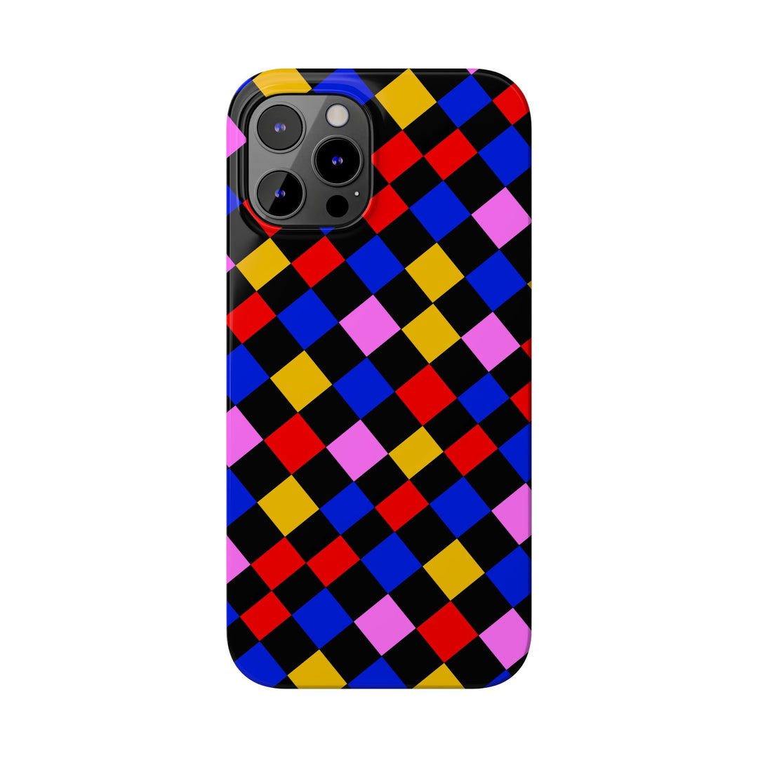 Slim Abstract Colorful Checkerboard Cute Phone Case for Iphone 17 - | iPhone 16 Pro Max Case | iPhone 15 Case Iphone 14 13 12 11 Gift for Her - Studio40ParkLane