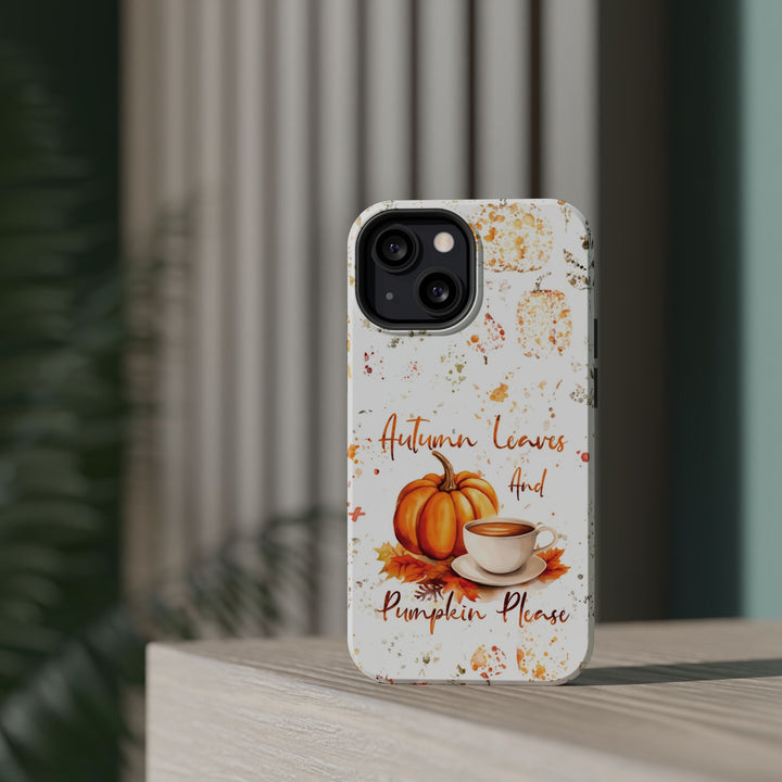 Fall Leaves Pumpkins Tough Magsafe Cute Phone Cases for Iphone | iPhone 15 Case | iPhone 15 Pro Max Case, Iphone 14, Iphone 14 13 12 11 10 9 8 7 - Studio40ParkLane