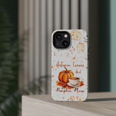 Fall Leaves Pumpkins Tough Magsafe Cute Phone Cases for Iphone | iPhone 15 Case | iPhone 15 Pro Max Case, Iphone 14, Iphone 14 13 12 11 10 9 8 7 - Studio40ParkLane