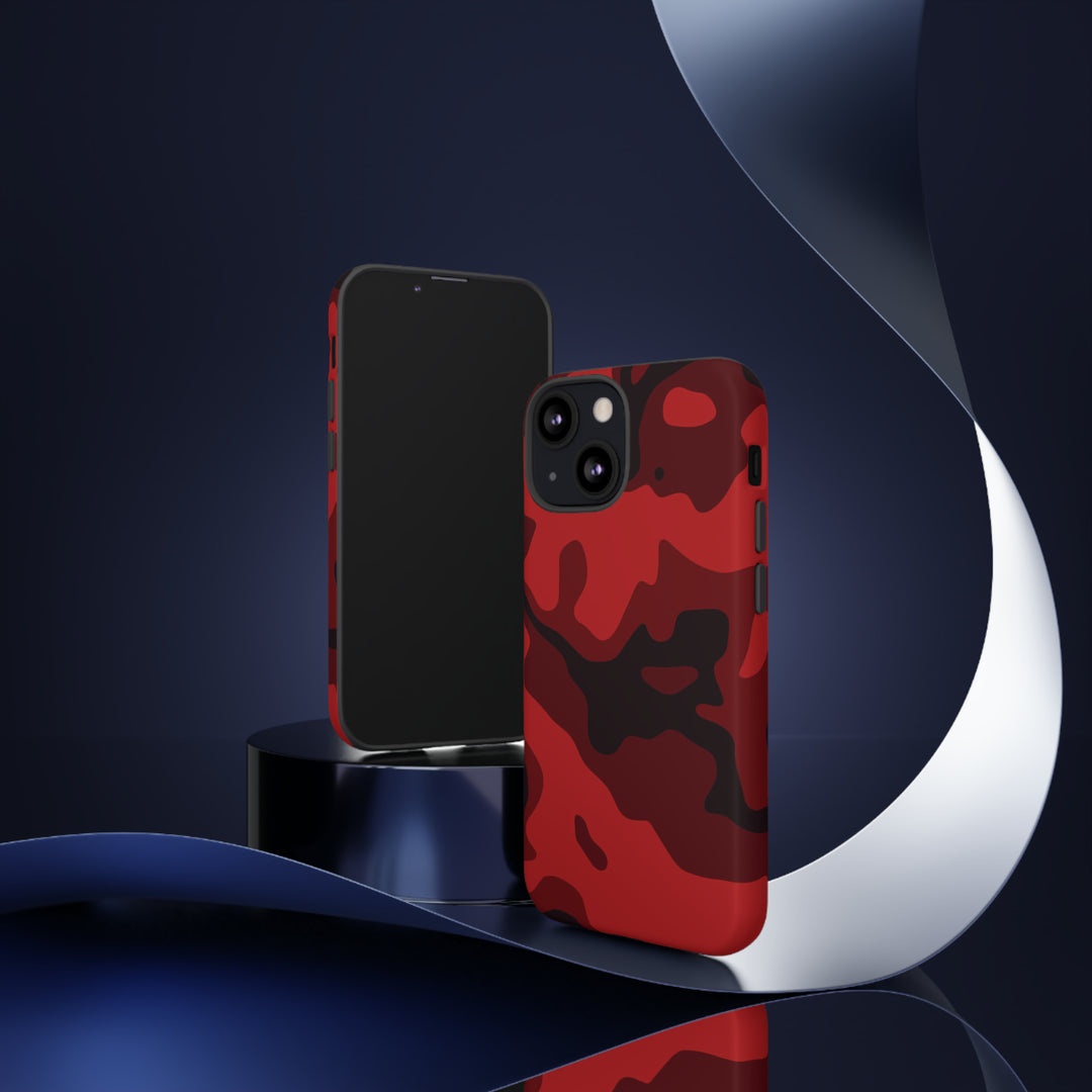 Cool Phone Case | Red Camouflage, For iPhone 15 Case | iPhone 15 Pro Case, Iphone 14 Case, Iphone 14 Pro Max Case, Protective Iphone Case - Studio40ParkLane