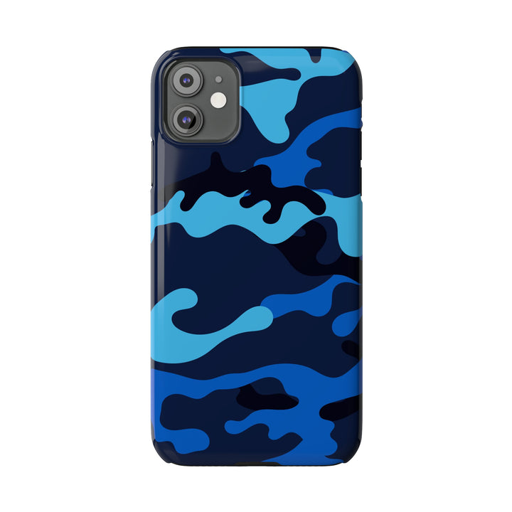 Slim Cute Phone Cases for Iphone - | iPhone 15 Case | iPhone 15 Pro Max Case, Iphone 14 Case, Iphone 14 Pro Max, Iphone 13, Blue Camouflage - Studio40ParkLane