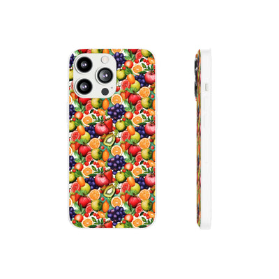 Cute Flexi Phone Cases, Summer Fruit Mix, Compatible with Samsung Galaxy S23, Samsung S22, Samsung S21, Samsung S20, Galaxy S20 Ultra