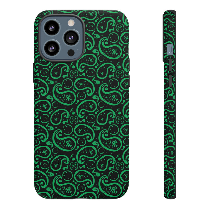 Cute IPhone Case | iPhone 15 Case | iPhone 15 Pro Max Case, Iphone 14 Case, Iphone 14 Pro Max Case IPhone Case for Art Lovers, Paisley Green - Studio40ParkLane