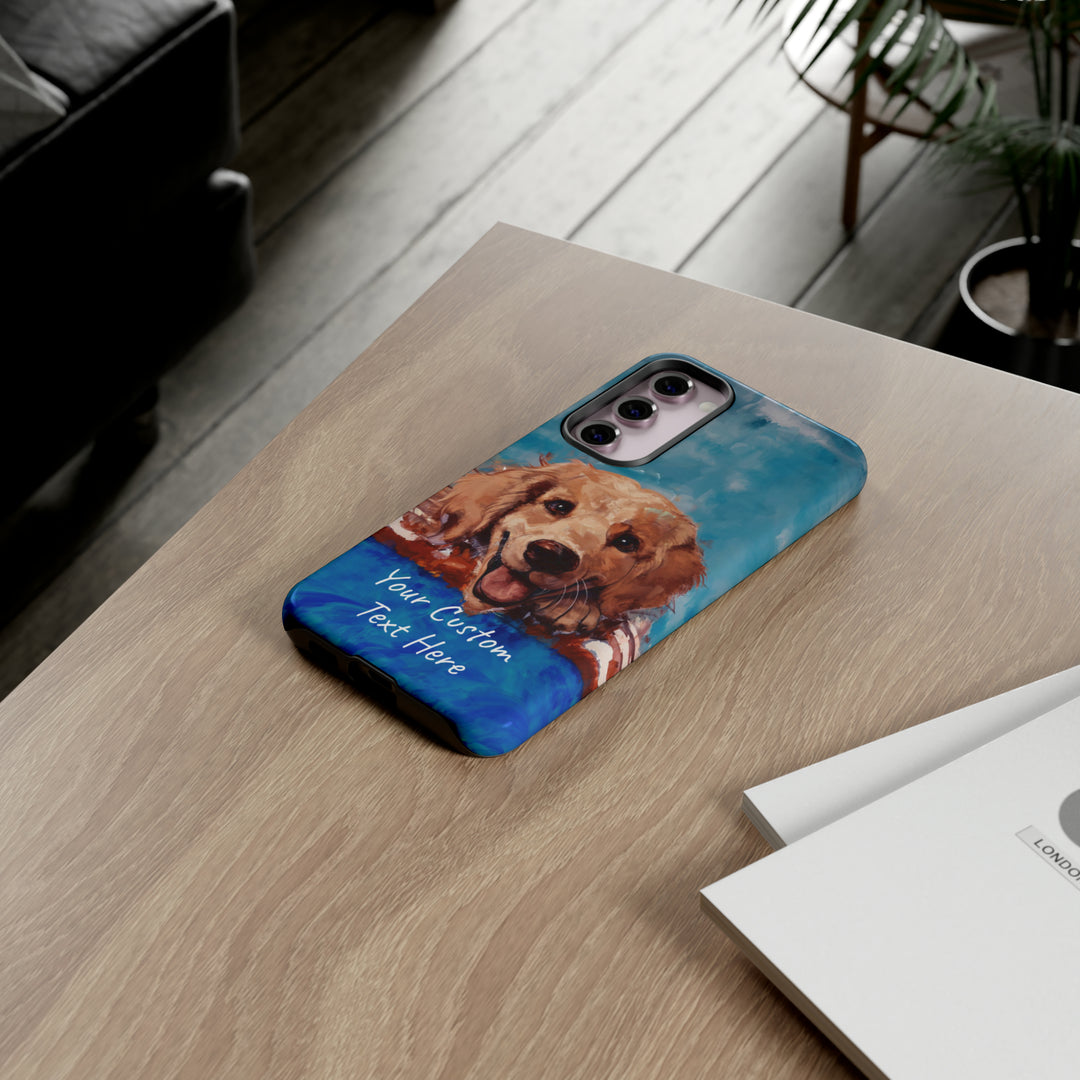 Personalize this Cute Samsung Phone Case | Golden Retriever Dog Samsung Phone Case | Galaxy S23, S22, S21, S20 | Personalized Samsung Cases - Studio40ParkLane