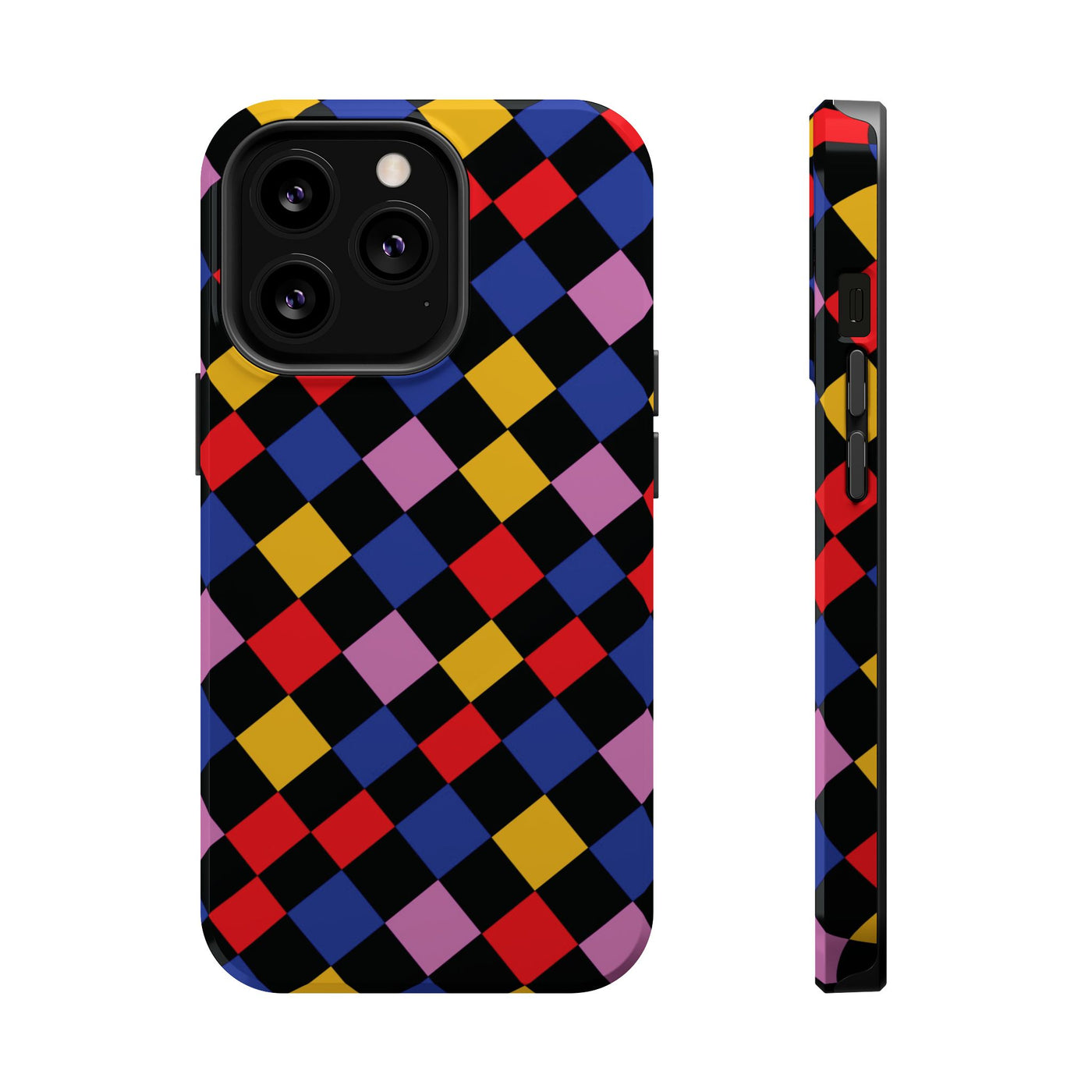 Aesthetic Colorful Checkerboard Tough Magsafe Phone Case - For iPhone 17 Pro Max iPhone 16 Pro iPhone 15 Iphone 14 Plus 13 Pro 12 11 Gift - Studio40ParkLane